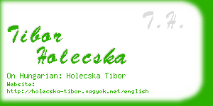 tibor holecska business card